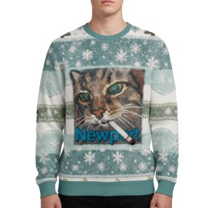 Newport Cat Christmas Ugly Sweater