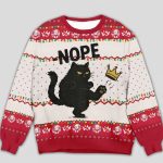 No Kings in America Black Cat Ugly Sweater