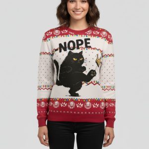 No Kings in America Black Cat Ugly Sweater 1 No Kings in America Black Cat Ugly Sweater
