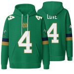 Notre Dame Football Love 4 Waffle Hoodie