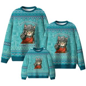 Only You Can Defend Banned Books Unisex Ugly Christmas Sweater