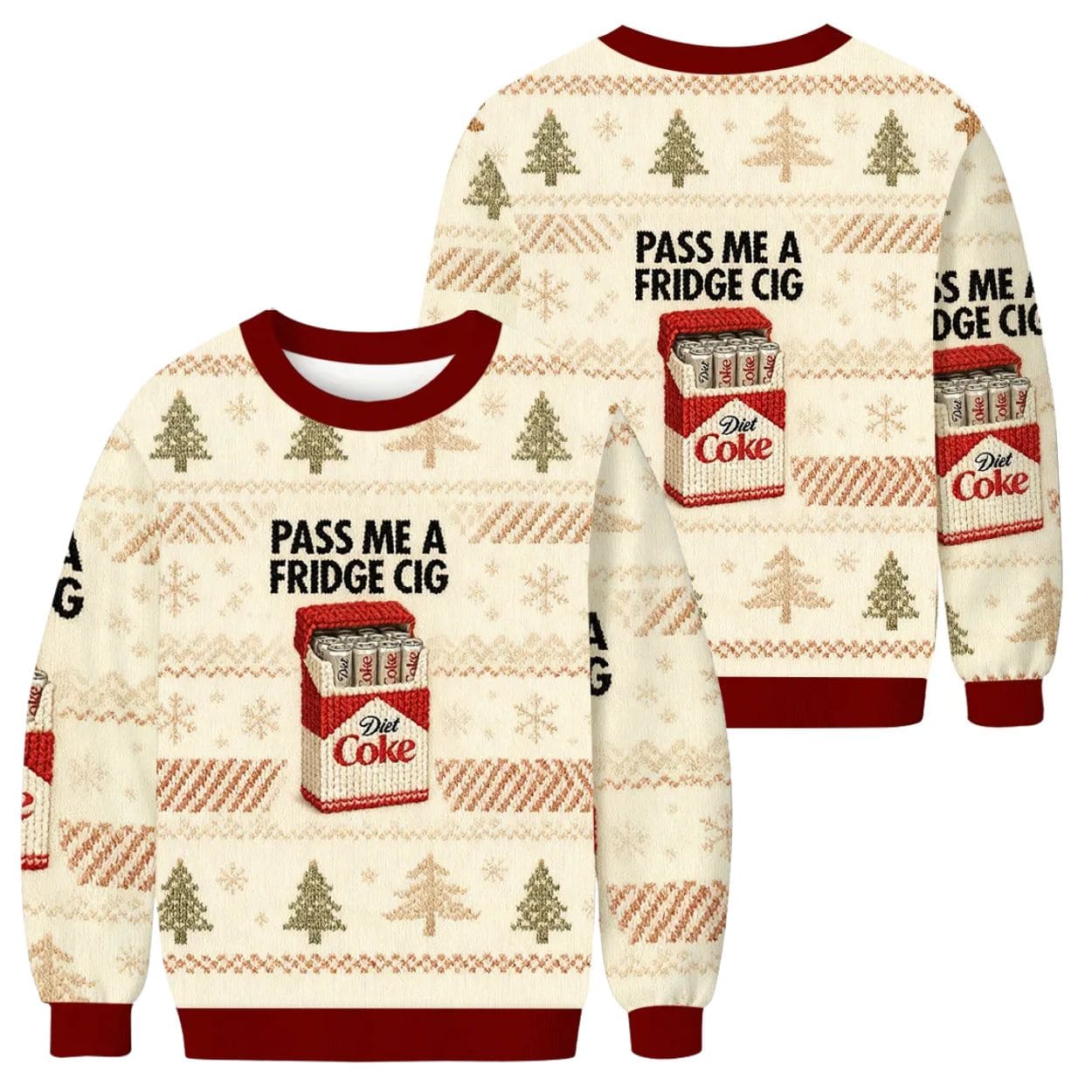 Pass Me A Fridge Cig Diet Coke Ugly Christmas Sweater Pass Me A Fridge Cig Diet Coke Ugly Christmas Sweater