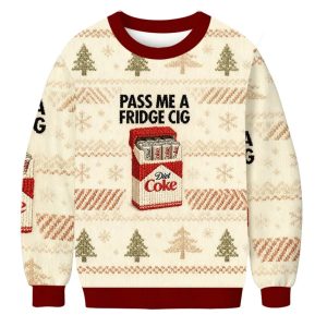 Pass Me A Fridge Cig Diet Coke Ugly Christmas Sweater 1 Pass Me A Fridge Cig Diet Coke Ugly Christmas Sweater