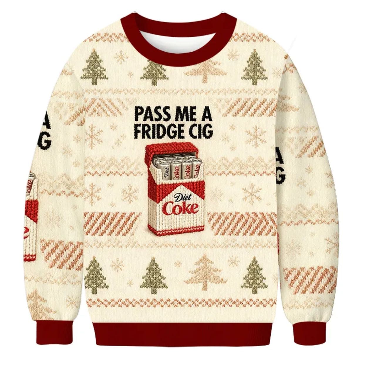 Pass Me A Fridge Cig Diet Coke Ugly Christmas Sweater Pass Me A Fridge Cig Diet Coke Ugly Christmas Sweater