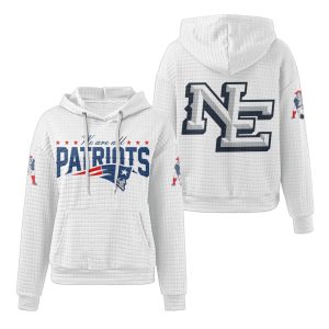 Patriots We Are All Patriots Print Waffle Fabric Hoodie