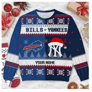 Personalized Bills x Yankees Ugly Christmas Sweater