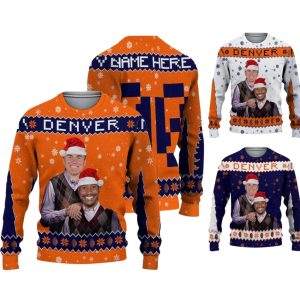Personalized Bo Nix Courtland Sutton Broncos Ugly Sweater 1 Personalized Bo Nix Courtland Sutton Broncos Ugly Sweater 2