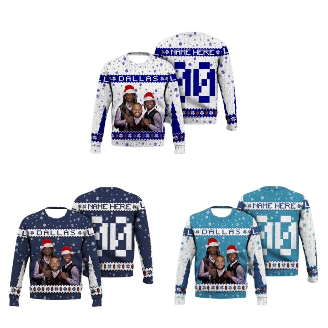 Personalized CeeDee Lamb Dak Prescott George Pickens Dallas Ugly Sweater Personalized CeeDee Lamb Dak Prescott George Pickens Dallas Ugly Sweater