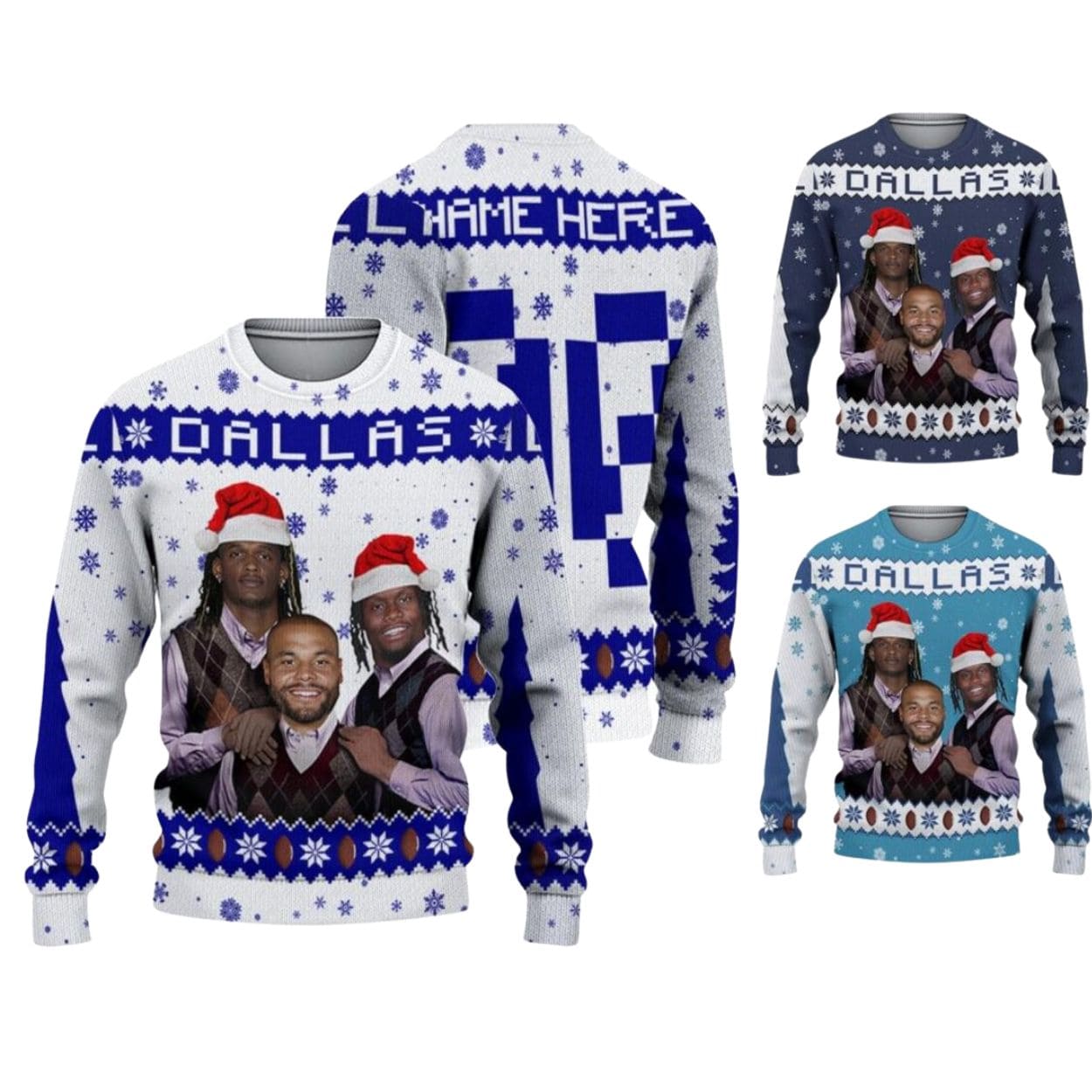 Personalized CeeDee Lamb Dak Prescott George Pickens Dallas Ugly Sweater Personalized CeeDee Lamb Dak Prescott George Pickens Dallas Ugly Sweater