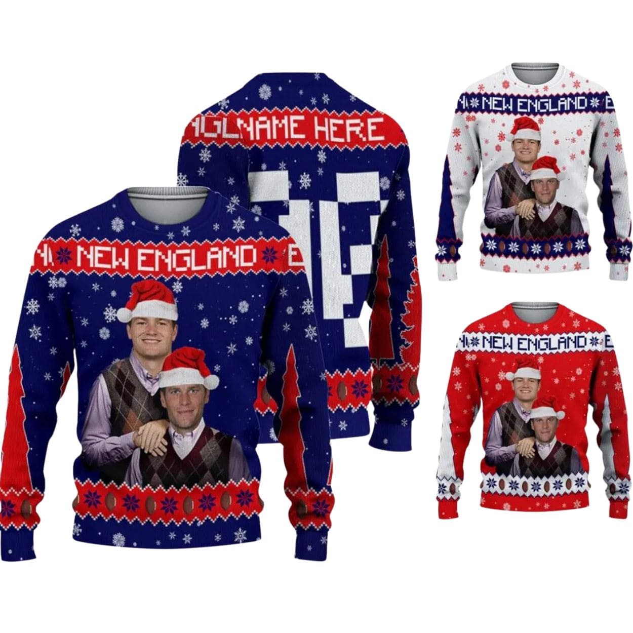 Personalized Drake Maye Brady Ugly Christmas Sweater Personalized Drake Maye Brady Ugly Christmas Sweater