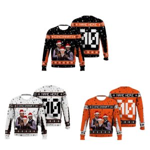 Personalized Ja'Marr Chase Joe Burrow Tee Higgins Cincinnati Ugly Sweater 2