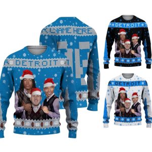 Personalized Jahmyr Gibbs Jared Goff Amon Ra St Brown Detroit Ugly Sweater