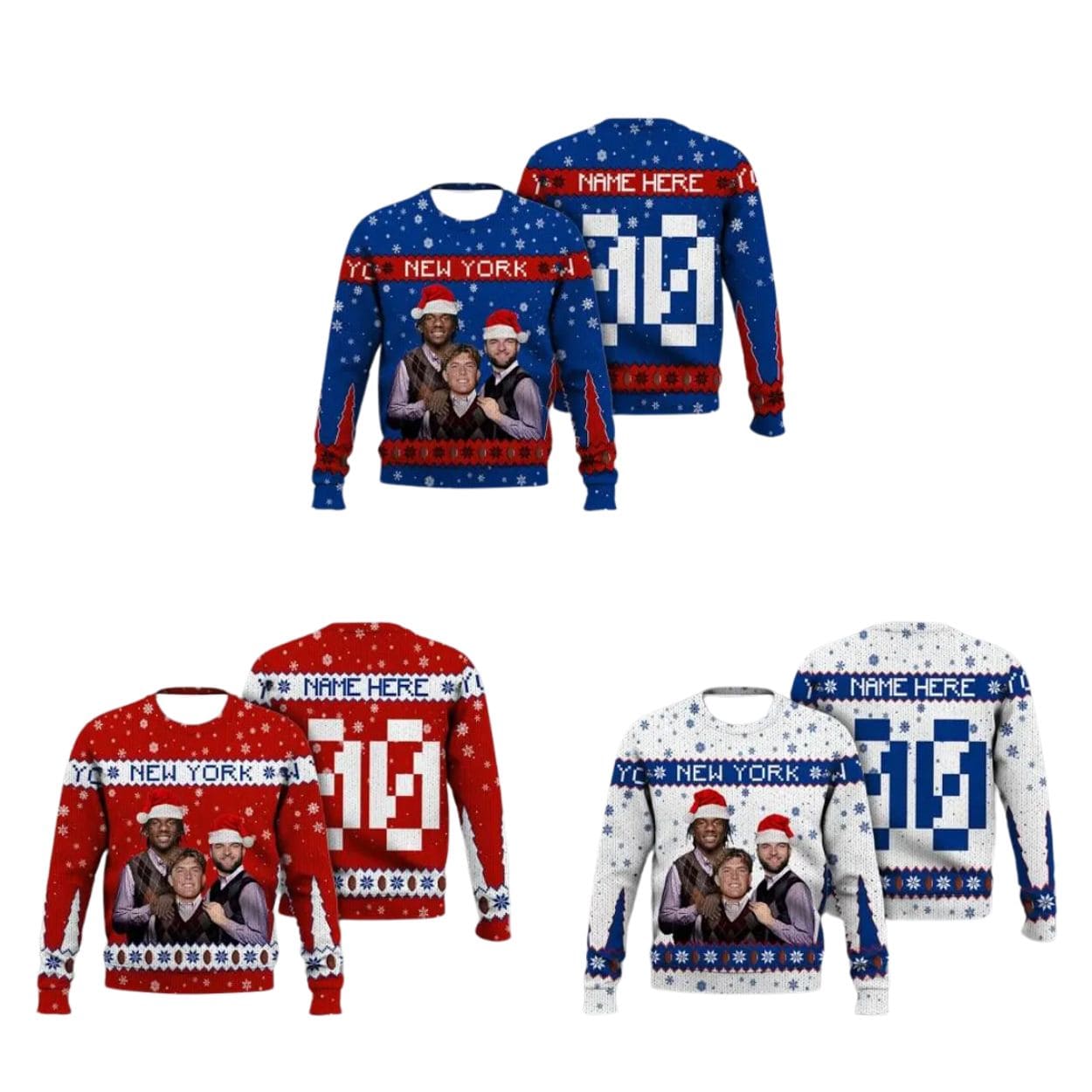 Personalized Jaxson Dart Cam Skattebo Malik Nabers Ugly Sweater Personalized Jaxson Dart Cam Skattebo Malik Nabers Ugly Sweater