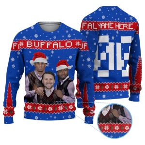 Personalized Josh Allen James Cook Keon Coleman Ugly Sweater 1