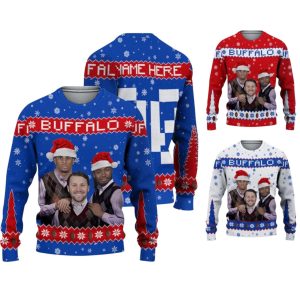 Personalized Josh Allen James Cook Keon Coleman Ugly Sweater
