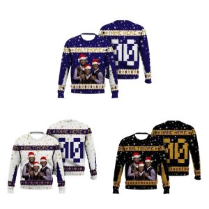Personalized Lamar Jackson Derrick Henry Zay Flowers Baltimore Ugly Sweater 2
