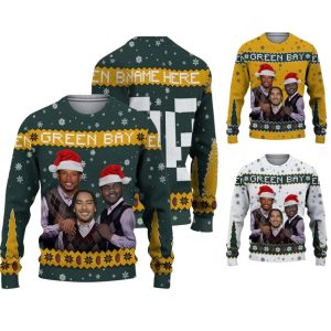 Personalized Matthew Golden Jordan Love Micah Parsons Ugly Sweater 1 Personalized Matthew Golden Jordan Love Micah Parsons Ugly Sweater