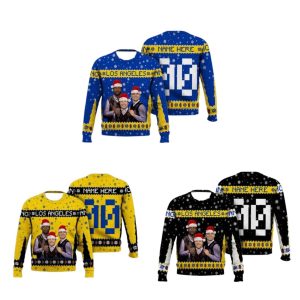 Personalized Matthew Stafford Davante Adams Puka Nacua Christmas Ugly Sweater 2