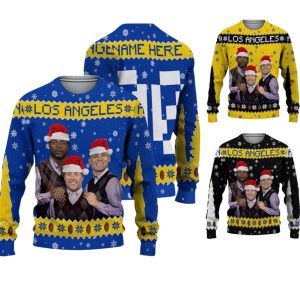 Personalized Matthew Stafford Davante Adams Puka Nacua Christmas Ugly Sweater