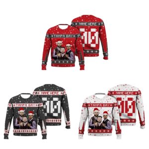 Personalized Mike Evans Baker Mayfield Emeka Egbuka Ugly Sweater 2