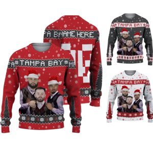 Personalized Mike Evans Baker Mayfield Emeka Egbuka Ugly Sweater