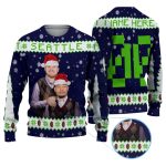 Personalized Sam Darnold Jaxon Smith-Njigba Seahawks Ugly Christmas Sweater