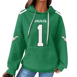 Philadelphia Football Hurts 1 Waffle Hoodie 1