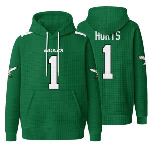 Philadelphia Football Hurts 1 Waffle Hoodie