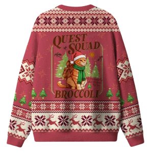 Quest Squad Broccoli Ugly Christmas Sweater