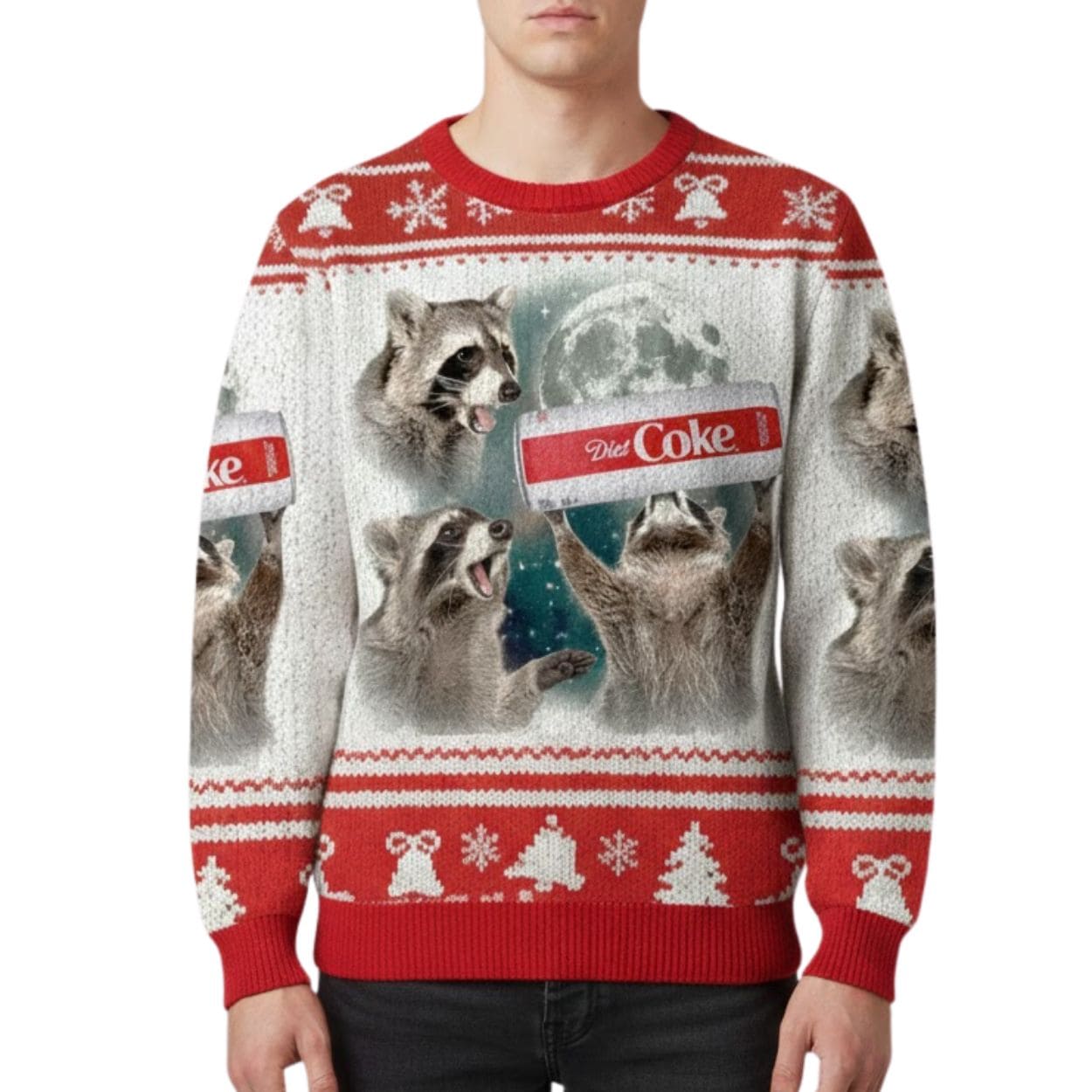 Raccoons With Diet Coke Christmas Ugly Sweater Raccoons With Diet Coke Christmas Ugly Sweater