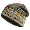 Fighting Irish Football Christmas Print Checkered Fabric Hoodie