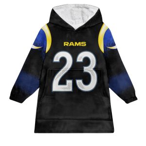 Rams 2025 Rivalries Midnight Mode Blanket Hoodie 1