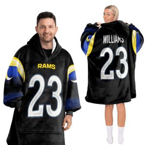 Rams 2025 Rivalries Midnight Mode Blanket Hoodie 3