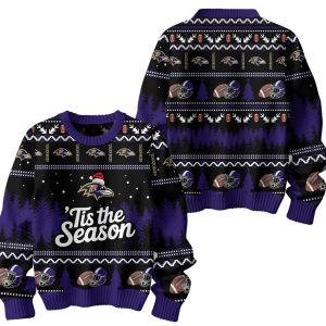 Ravens Tis The Season Christmas Ugly Sweater