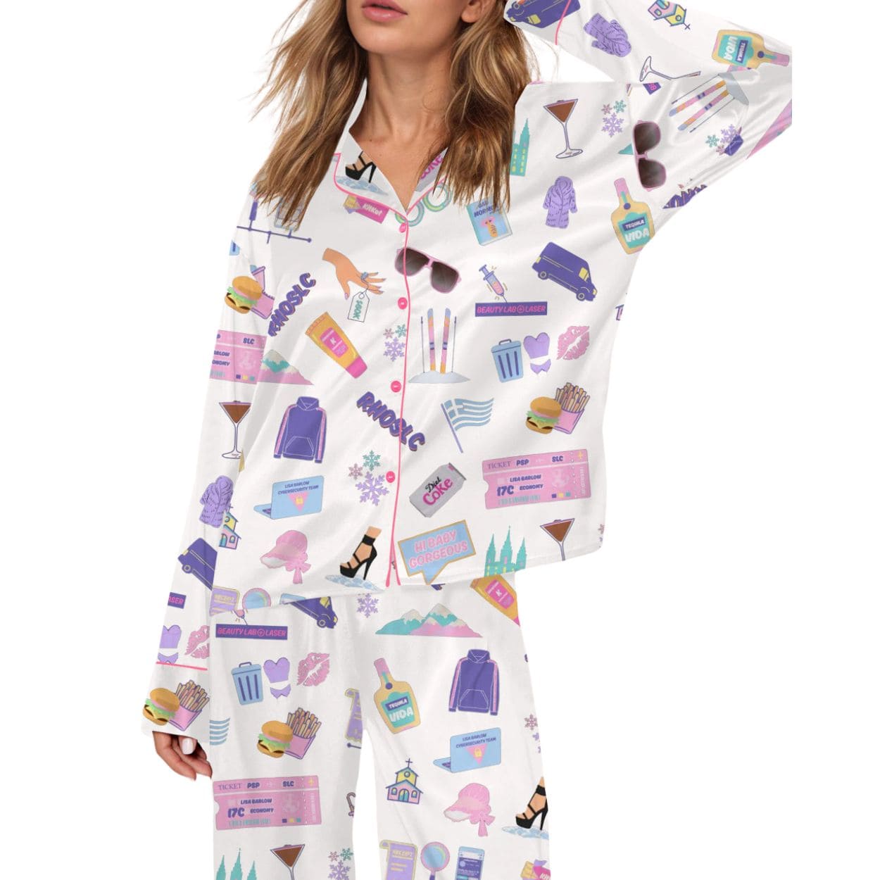Real Housewife Of Salt Lake City Satin Pajama Set Real Housewife Of Salt Lake City Satin Pajama Set