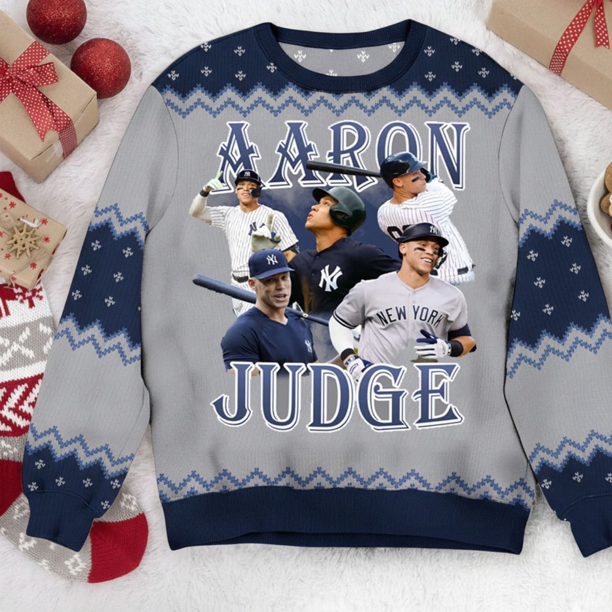 Retro Aaron Judge Christmas Ugly Sweater Retro Aaron Judge Christmas Ugly Sweater
