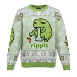 Rippit Frog Bong Christmas Ugly Sweater