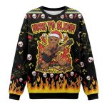 Rock And Roll Gingerbread Man Christmas Ugly Sweater
