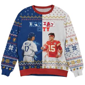 Royals Witt Jr And Chiefs Mahomes Ugly Christmas Sweater 1