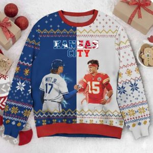 Royals Witt Jr And Chiefs Mahomes Ugly Christmas Sweater