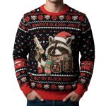 Santa's Sleigh Jams But My Glock Don't Ugly Christmas Sweater