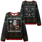 Santa's Tech Support Cats Rebooting Christmas Christmas Ugly Sweater