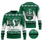 Saskatchewan Roughriders 2025 Grey Cup Champions Ugly Sweater