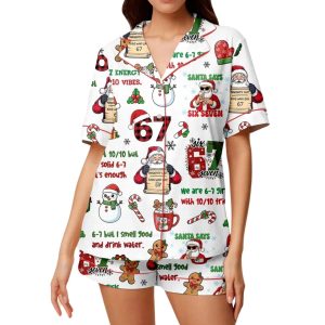 Six Seven Santa Meme Pajama Set 1