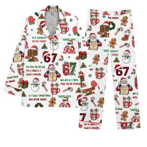Six Seven Santa Meme Pajama Set