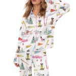 Ski Dogs Silky Satin Pajama Set