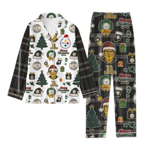 Steelers Football Christmas Pajamas Set 1