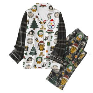 Steelers Football Christmas Pajamas Set