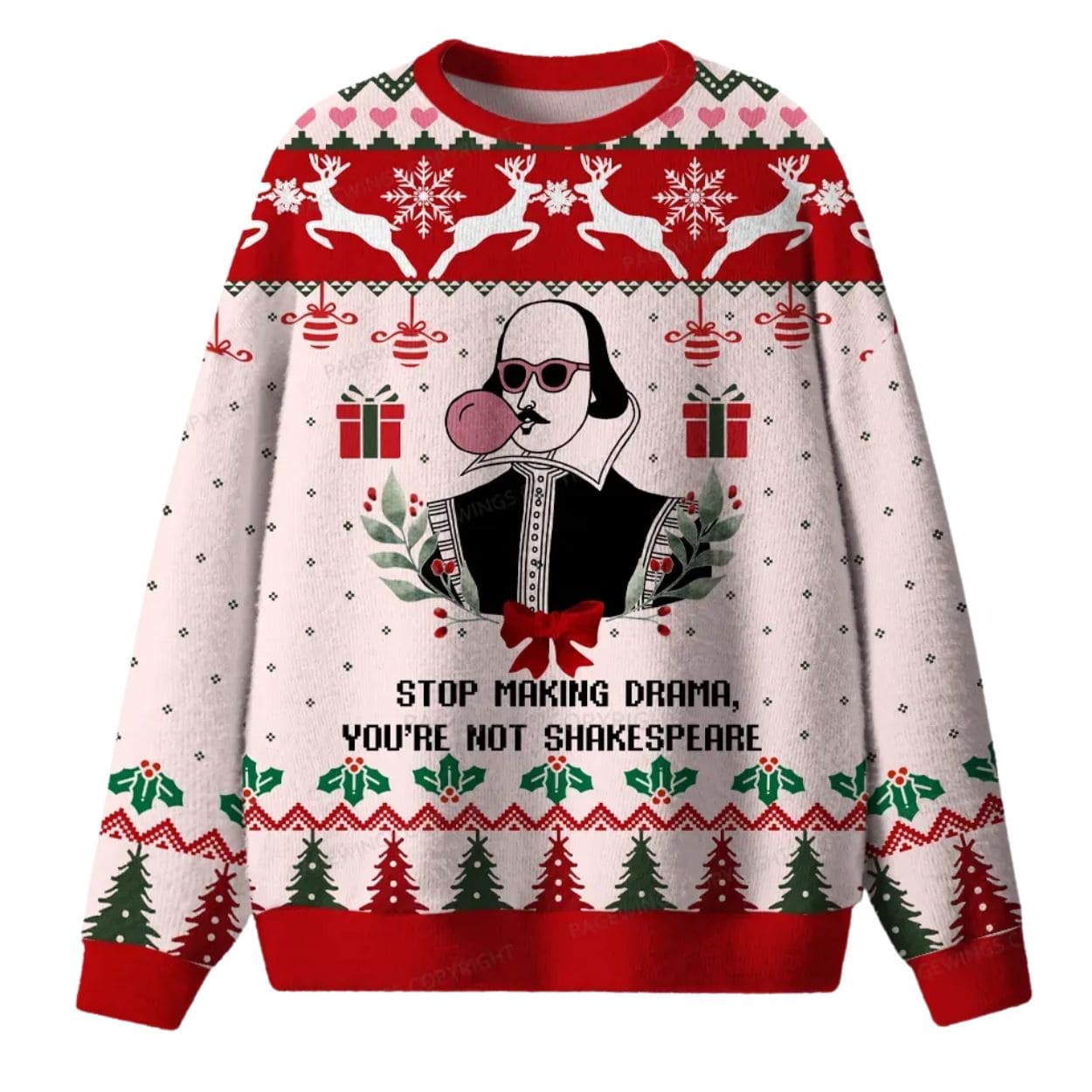 Stop Making Drama You’re Not Shakespeare Ugly Christmas Sweater Stop Making Drama You’re Not Shakespeare Ugly Christmas Sweater