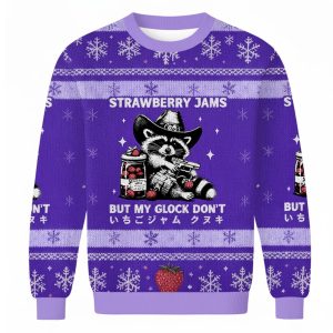 Strawberry Jams But My Glock Don’t Christmas Ugly Sweater